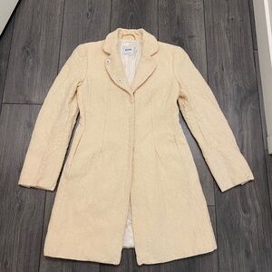 Moschino Vintage Cream Wool Coat Size 8